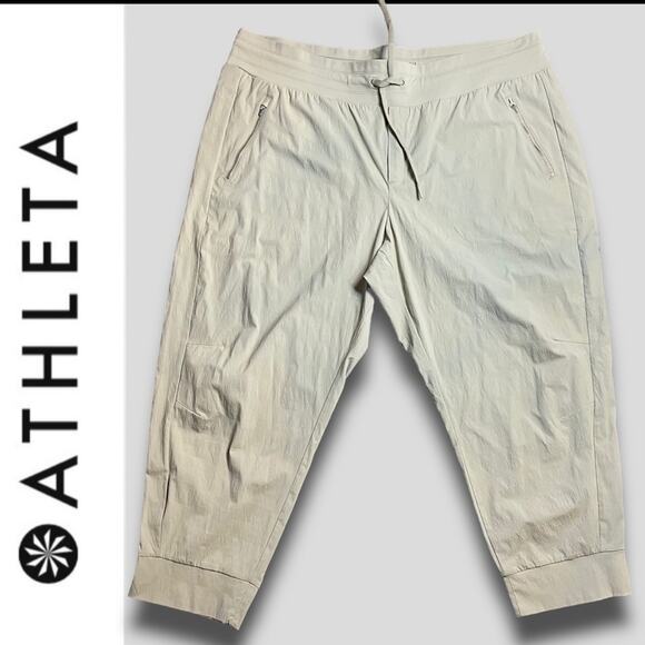 ATHLETA TREKKIE NORTH JOGGER YOGA PILATES ATHLEISURE OATMEAL 3X 26 - Picture 4 of 11
